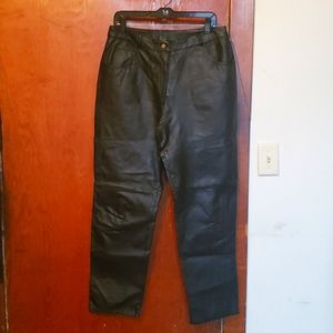 Black leather pants "METROSTYLE"